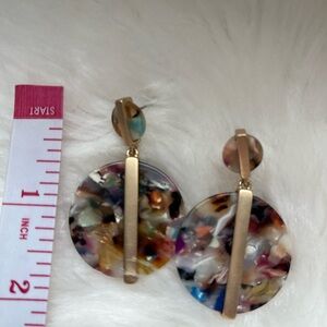 Loft Multicolor Dangle Earrings with Gold Accents